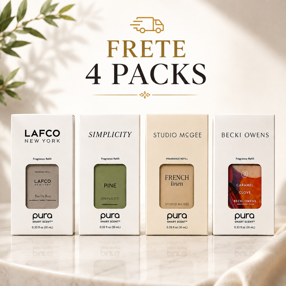 Pura Smart Home Fragrance Refills 4 Pack LAFCO Pine French Linen Caramel Clove